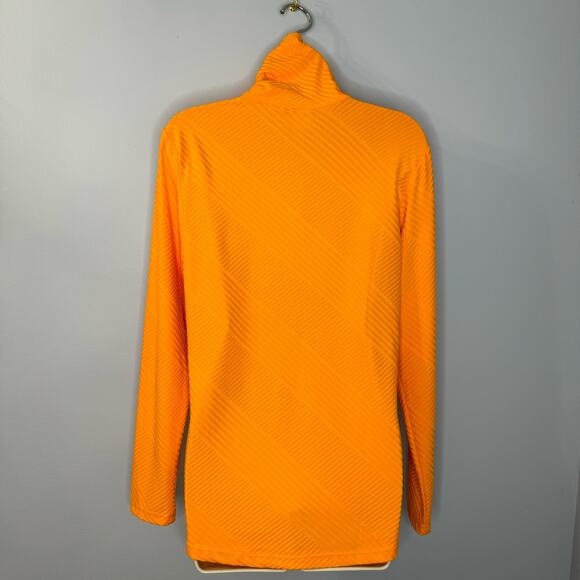 Daily Sports Floy Candied Long Sleeve Roll Neck 1/4 Zip Golf Top Orange Medium - Picture 7 of 12